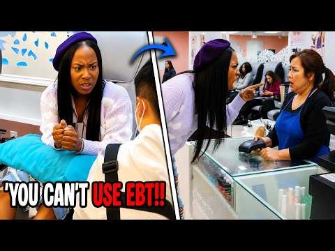 WOMAN GOES OFF After EBT CARD DECLINES at Nail Salon — FOOD STAMP MELTDOWN EXPLODES ON CAMERA!
