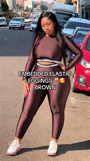 Embedded Elastic Leggings — New Launch Brown | Comfort Meets Style