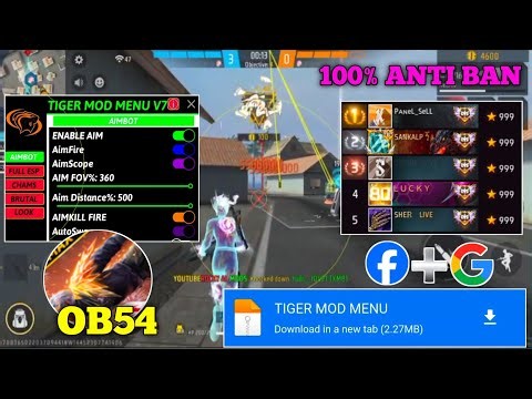 🔴 OB54 FREE FIRE MOD MENU | UNLIMITED MATCH PLAY |ALL SERVERS |FF MODMENU APK 2026 ✅