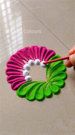 Easy and simple Rangoli design || Diwali Rangoli #rangoli #rangolishorts