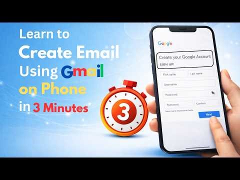 How to Create a Gmail Account (2026) | Step-by-Step Guide for Beginners | New Email Address on Phone