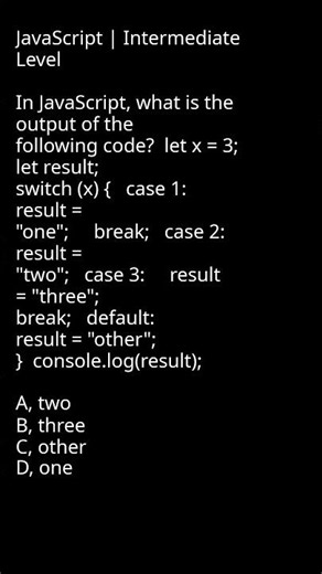 JavaScript Switch Statement Mystery #webdev #programmerslife #codingskills