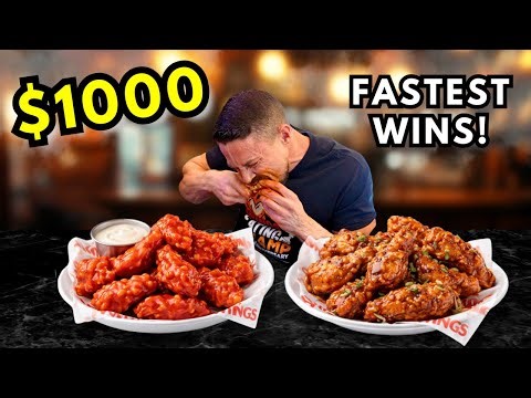 I Had 2 Pounds of Wings to Win $500… FASTEST WINS! | WINGS 25th Anniversary
