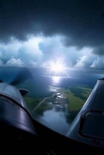 POV: Flying Through a Violent Storm and Lightning