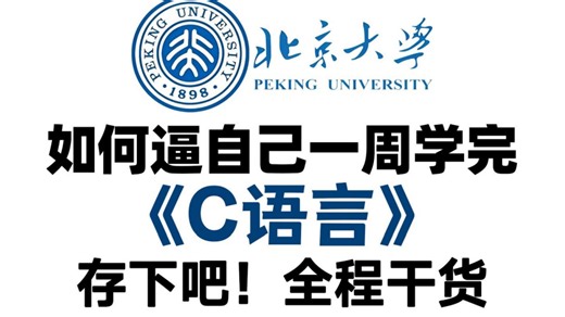 【整整200集】2026最全最细的C语言零基础全套教程，七天带你小白变大神！从入门到大神，全程干货无废话！存下吧，少走99%的弯路！C语言代码/C语言程序设计