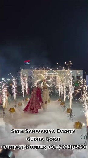 Royal Bridal Entry Decoration | Mirror Entry, Cold Fire, Smoke & Lighting Ring Setup #wedding #love
