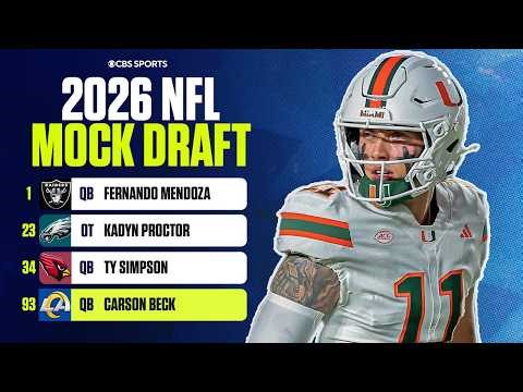 3-ROUND 2026 NFL Mock Draft: Ty Simpson to the Cardinals, Carson Beck to the Rams
