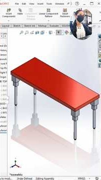SolidWorks 3D Modeling - Table Assembly Design#SolidWorks #3DModeling #CADDesign #Mechanical