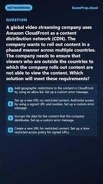 A global video streaming company uses Amazon CloudFront as a content... | AWS SAA-C03 #Shorts