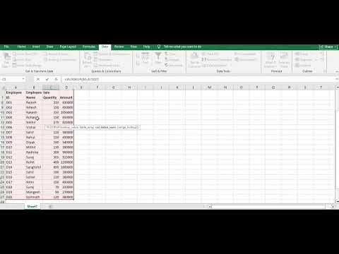 First Video Excel Vlookup