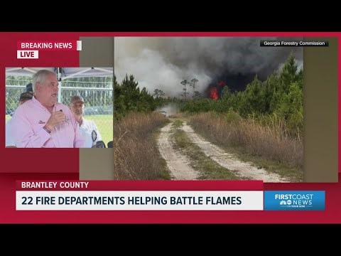 Press Conference: Brantley County fire intensifies, 87 homes destroyed as evacuation orders expand