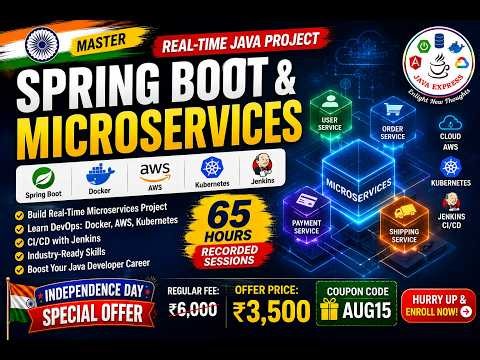 Master Spring Boot & Microservices with Real-Time Java Project | Docker AWS Kubernetes