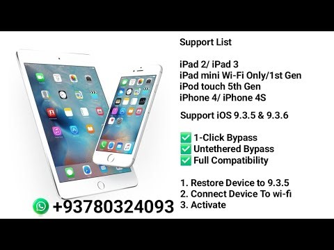 iOS 9.3.5 / 9.3.6 Activation Lock Bypass – Supported iPhone, iPad & iPod Devices