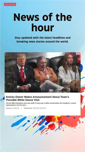 Breaking News: Knicks Owner Makes Announcement About Team's Possible White House Visit #Trump