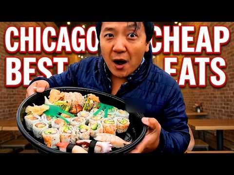 $1 Sushi! Top 10 BEST CHEAP EATS in Greater Chicago