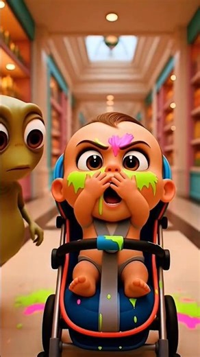 Alien Pranks Baby in Shopping Mall 😂🎨