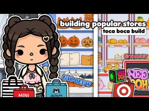 Building POPULAR STORES In Toca Boca World! 🔨 Target, Five Below, Sephora, Jellycat