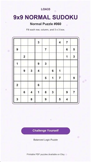 Normal Sudoku Challenge #060