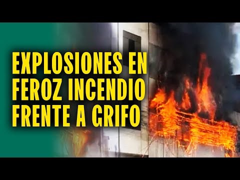 Feroz incendio frente de un grifo pone en pánico a los vecinos: "Sería en un almacén clandestino"