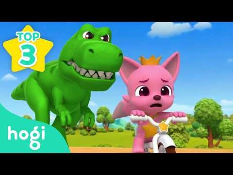 [TOP3] Roar! T-Rex Special🦖 | Learn Colors and Sing Along with Dinosaurs | ABC Song | Hogi Pinkfong