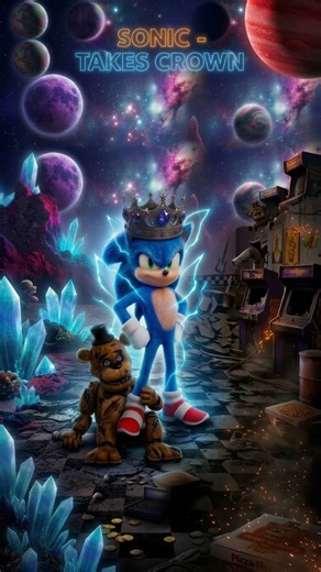 Sonic ⚡️vs Freddy Fazbear 💣 #sonic #freddy #battle