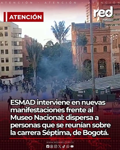 ESMAD interviene en nuevas manifestaciones frente al Museo Nacional