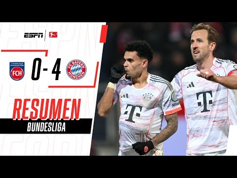 TANTOS DE DÍAZ Y KANE PARA UN BAYERN QUE CERRÓ EL AÑO GOLEANDO | Heidenheim 0-4 Bayern | RESUMEN
