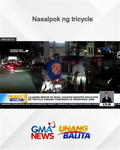Nasalpok ng tricycle | Unang Balita