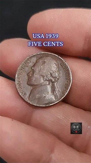USA 1939 P FIVE CENTS #coin #coincollecting #coincollection #coinsworthmoney #uscoins # #coinrule