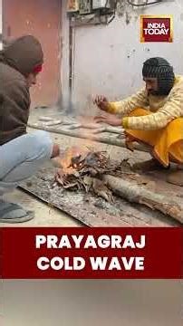 Cold Wave and Dense Fog Grip Prayagraj; Residents Huddle Around Bonfires Amid Winter Chill