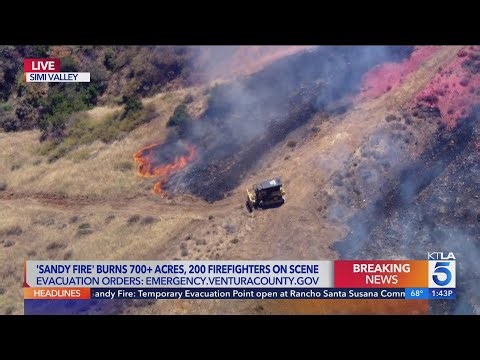 Sandy Fire burns over 700 acres in Simi Valley