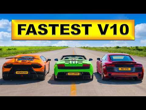 Lambo Huracan v Gallardo v Audi R8: V10 DRAG RACE