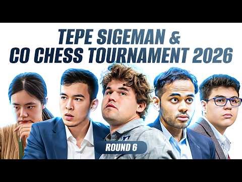 Arjun Erigaisi vs Jiner, Carlsen vs Andy | Tepe Sigeman & Co. 2026 Round 6