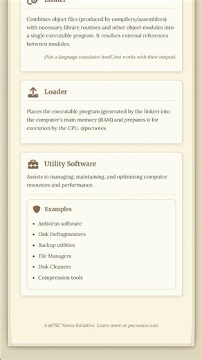 System Software: Compilers, Interpreters, Assemblers, Linkers, Loaders, Utility Software