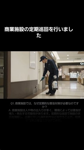 【名古屋市の害虫駆除】商業施設の定期巡回・薬剤散布を行いました