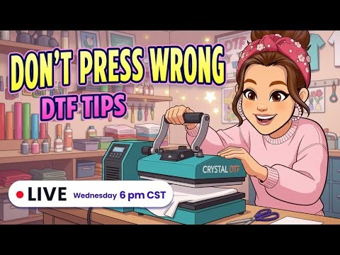🔴 LIVE DTF transfers | Pressing Tips, Mistakes to Avoid & Trending Designs