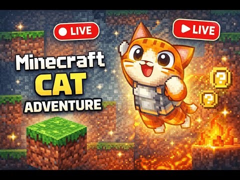 Minecraft Cat Adventure 🐈 | Chat-Controlled LIVE