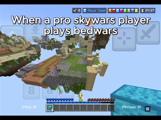 Pro SkyWars Player Tries BedWars – Minecraft Bedrock