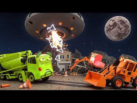 Truck Survival: The ultimate alien invasion defense challenge is finally here!| Construction Cartoon