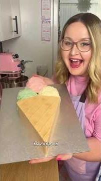 Ice Cream Cone Cake made with Flexi Frost & Carve🍦frostform.com