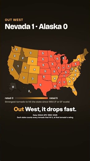 The Strongest Tornado to Hit Each State Since 1950