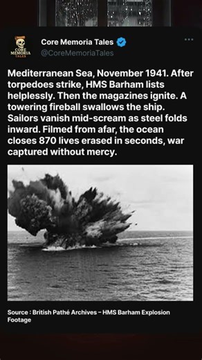 Title: The Battleship That Vanished in Seconds: HMS Barham Final Explosion at Sea