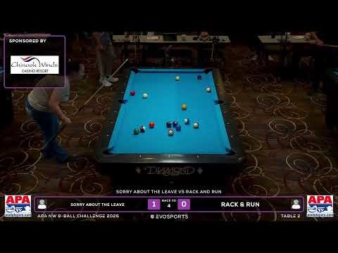 APA NW 8-BALL CHALLENGE 2026 - Apr 19 - TABLE 2 | EvoSports