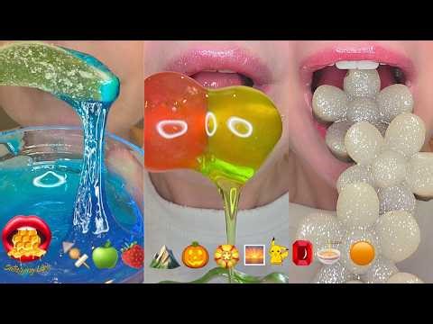 ASMR Satisfying Eating Emoji Food Challenge Mukbang Compilation