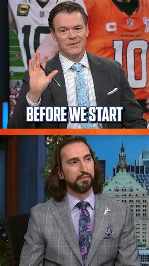 First Things First on Instagram: "@kevin.wildes was in the holiday spirit today and gave @getnickwright a special present 🎁👀"