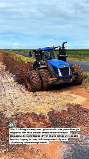 Mud Beast in Action: Giant Tractor Conquers the Field #Farming #Tractor #AgriTech