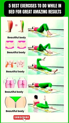 5 Exercises Before Bed for a Slim Waist, Flat Belly & Toned Legs | Bedtime Workout #shoert