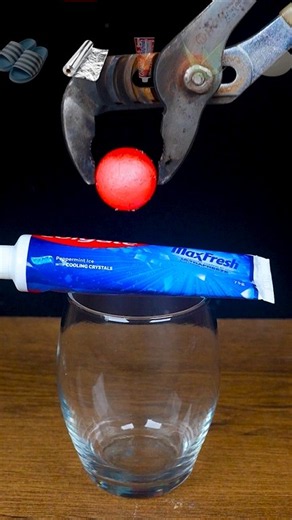 1000°C Red Hot Metal Ball vs Toothpaste! 🔥