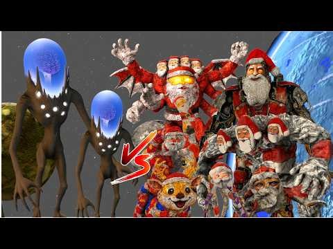 FIGHT BETWEEN GOO GOO GA GA FAMILY VS SPACE VISITOR ALIEN In Garry's Mod
