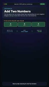 LeetCode #2: Add Two Numbers - Carry in One Pass